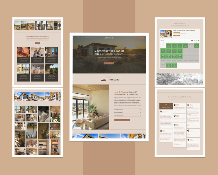 Luxury rental and AirBnB Squarespace Website Design.