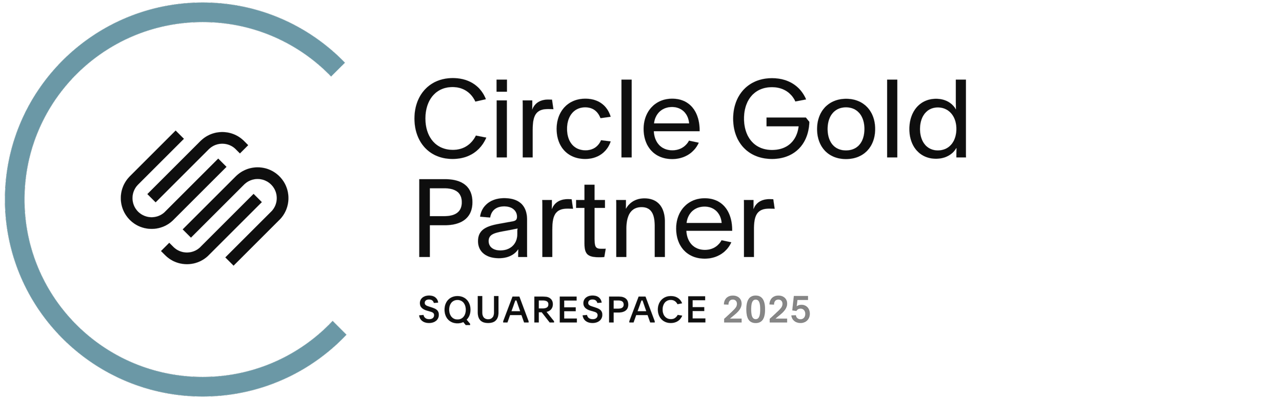 Squarespace Circle Gold Partner 2025 badge reflecting the expertise of Squarespace Website Design and SEO services.